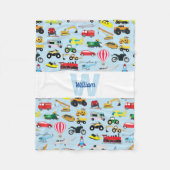 Farbenfrohe Transportmittel & Fahrzeuge Kindermust Fleecedecke (Vorderseite)