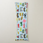 Farbenfrohe Transportmittel & Fahrzeuge Kindermust Seitenschläferkissen (Vorderseite Vertikal)