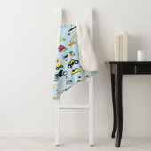 Farbenfrohe Transportmittel & Fahrzeuge Kindermust Sherpadecke (Beispiel)