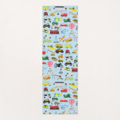 Farbenfrohe Transportmittel & Fahrzeuge Kindermust Yogamatte (Vorderseite)