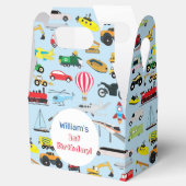 Farbenfrohe Transportmittel & Fahrzeuge Name der K Geschenkschachtel (Geöffnet)