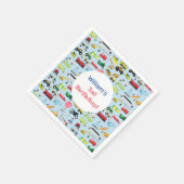 Farbenfrohe Transportmittel & Fahrzeuge Name der K Serviette (Ecke)