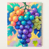 Farbenfrohe Trauben für Lehrer der 1. Klasse 2025 Planer (Rückseite)