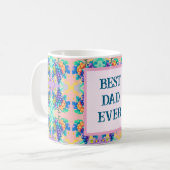 Farbenfrohe Trauben mit bester Vater für immer Kaffeetasse (Vorderseite Links)