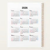 Farbenfrohe Trauben noch Lebensalter Kalender 2026 Planer (Rückseite)