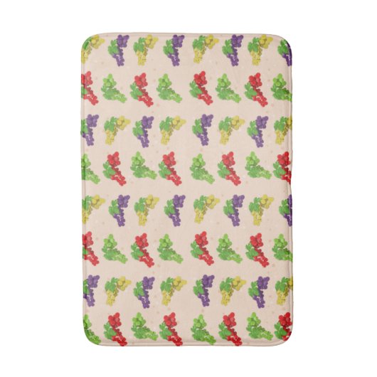 Farbenfrohe Traubenmuster Badematte (Vorderseite Vertikal)