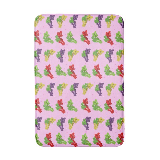 Farbenfrohe Traubenmuster Badematte (Vorderseite Vertikal)