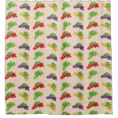 Farbenfrohe Traubenmuster Duschvorhang (Vorderseite)