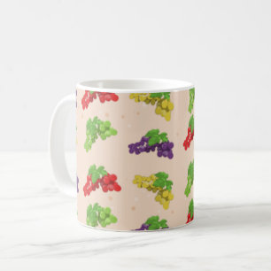 Farbenfrohe Traubenmuster Kaffeetasse