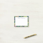 Farbenfrohe Traubenmuster Personalisiert Post-it Klebezettel (Auf Schreibtisch)