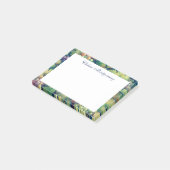 Farbenfrohe Traubenmuster Personalisiert Post-it Klebezettel (angewinkelt)