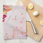 Farbenfrohe Träume Girl Küche Handtuchmalerei Geschirrtuch (Viertel Falte)