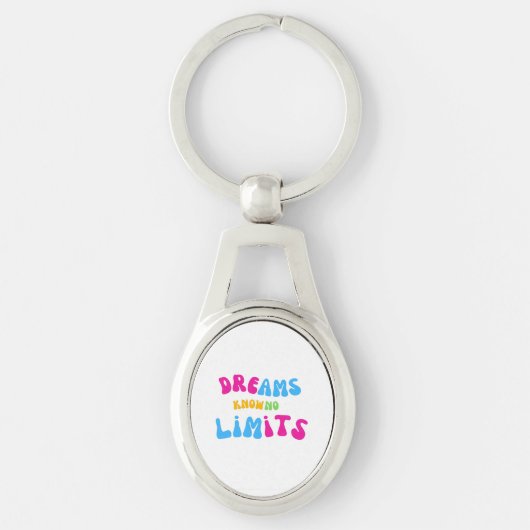 Farbenfrohe Träume Know No Limits Metal Schlüssela Schlüsselanhänger (Vorderseite)