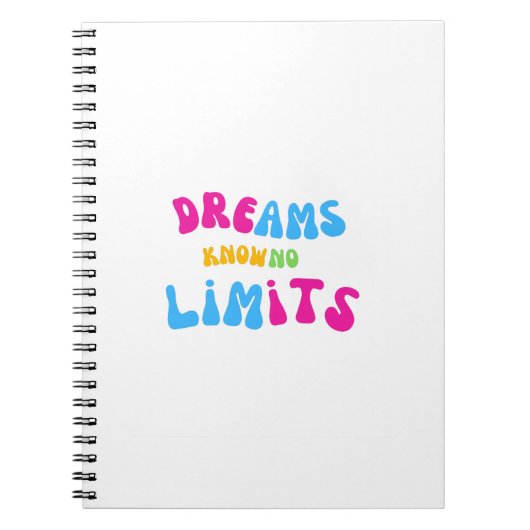 Farbenfrohe Träume Know No Limits Notebook Notizblock (Vorderseite)