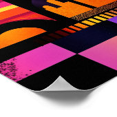 Farbenfrohe Träume von Barcelona - Geometrisches S Poster (Ecke)