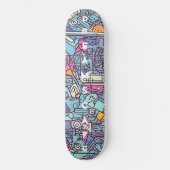 Farbenfrohe Traumlandschaft Abenteuer Skateboard (Vorderseite)
