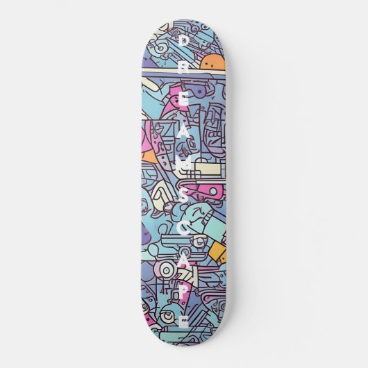 Farbenfrohe Traumlandschaft Abenteuer Skateboard (Vorderseite)