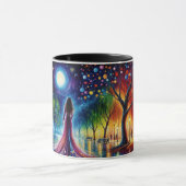 Farbenfrohe Traumlandschaft abstrakter Fantasiegef Tasse (Zentrum)