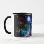 Farbenfrohe Traumlandschaft abstrakter Fantasiegef Tasse (Links)
