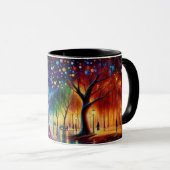 Farbenfrohe Traumlandschaft abstrakter Fantasiegef Tasse (VorderseiteRechts)