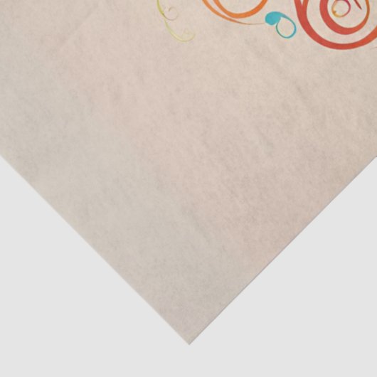 Farbenfrohe Treble Clef Decoupage Seidenpapier (Detail)