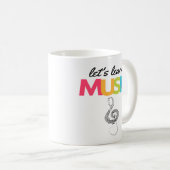 Farbenfrohe Treble Clef Musik lernen Kaffeetasse (VorderseiteRechts)