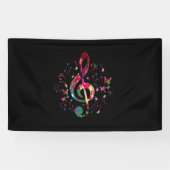 Farbenfrohe Treble Cleve Musik Banner (Horizontal)