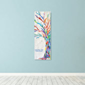 Farbenfrohe Tree Yoga Studio Leinwanddruck (Insitu (Holzboden))