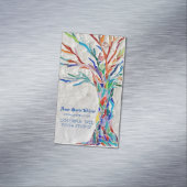 Farbenfrohe Tree Yoga Studio Magnetische Visitenkarte (Beispiel)