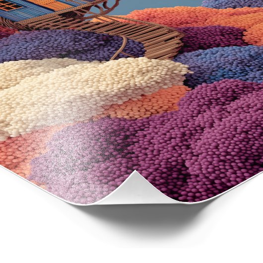 Farbenfrohe Treehouse Fotodruck (Ecke)