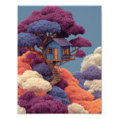 Farbenfrohe Treehouse Fotodruck (Vorne)