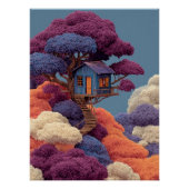 Farbenfrohe Treehouse Poster (Vorderseite)