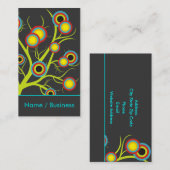 Farbenfrohe Trees Business Cards. Visitenkarte (Vorne/Hinten)