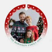 Farbenfrohe, trendige, doppelseitige Schneeflocken Ornament Aus Metall (Vorderseite)