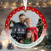 Farbenfrohe, trendige, doppelseitige Schneeflocken Ornament Aus Metall