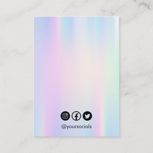 Farbenfrohe, trendige Earring Display Card Visitenkarte (Rückseite)