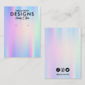 Farbenfrohe, trendige Earring Display Card Visitenkarte (Vorne/Hinten)