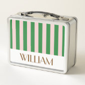 Farbenfrohe, trendige, grüne Personalisierte Gesch Metall Brotdose (Rückseite)