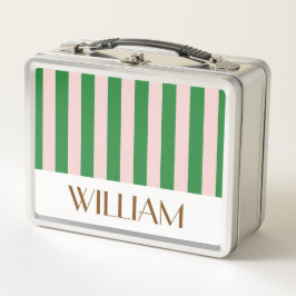 Farbenfrohe, trendige, grüne Personalisierte Gesch Metall Brotdose