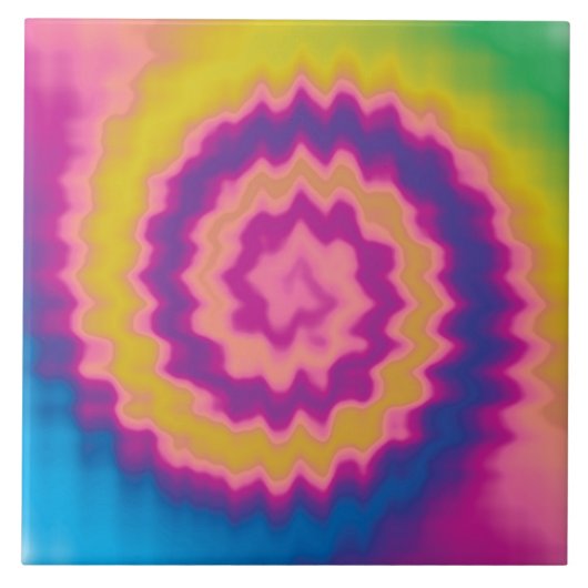 Farbenfrohe, trendige Retro-gefärbte Krawatte Fliese (Vorderseite)