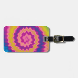 Farbenfrohe, trendige Retro-gefärbte Krawatte Gepäckanhänger