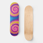 Farbenfrohe, trendige Retro-gefärbte Krawatte Skateboard (Vorderseite)