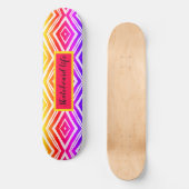 Farbenfrohe trendy geometric skateboard (Vorderseite)