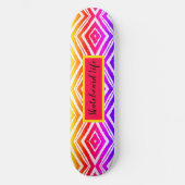 Farbenfrohe trendy geometric skateboard (Vorderseite)