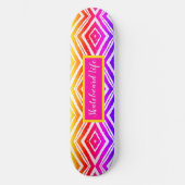 Farbenfrohe trendy geometric skateboard (Vorderseite)