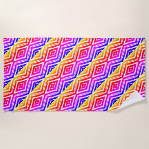 Farbenfrohe trendy geometric strandtuch