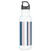 Farbenfrohe trendy moderne Marine Nautical Blue St Edelstahlflasche (Rückseite)