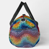 Farbenfrohe, trendy Regenbogen-Knittermuster Duffle Bag (Rechts)