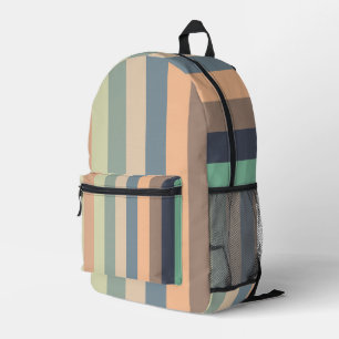 Farbenfrohe trendy Streifen Bedruckter Rucksack