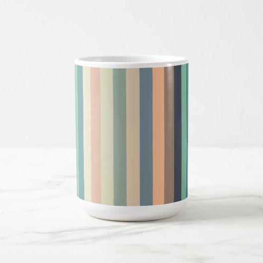 Farbenfrohe trendy Streifen Kaffeetasse (Mittel)